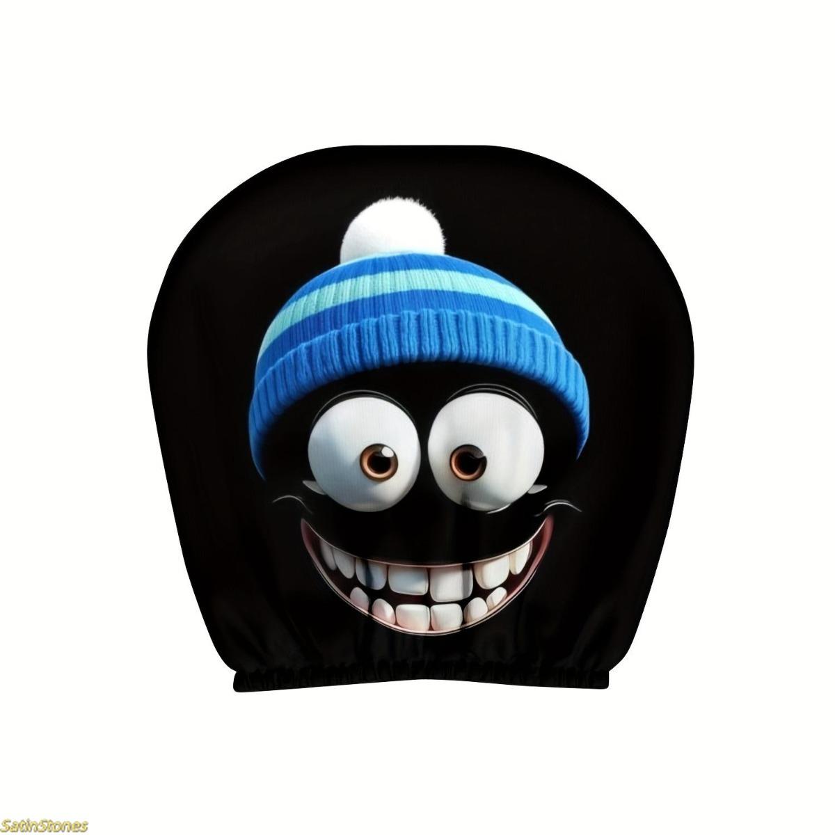 2 Pack Cartoon Character Car Headrest Covers, Universal Fit for Cars and Trucks, Designed for Holidays, Seat Protector Covers, Car Seat Decoration