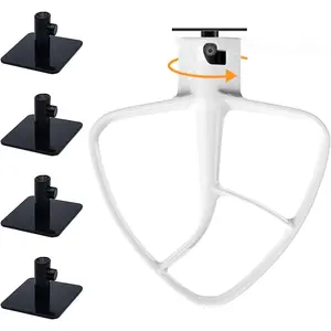 4 Pack Stand Mixer Attachment Holders, Food Mixer Accessories Hooks Compatible with Kitchenaid All Stand Mixer Attachment for Storing Flex Edge Beater, Egg Stirrer, Dough Hook, More Accessories