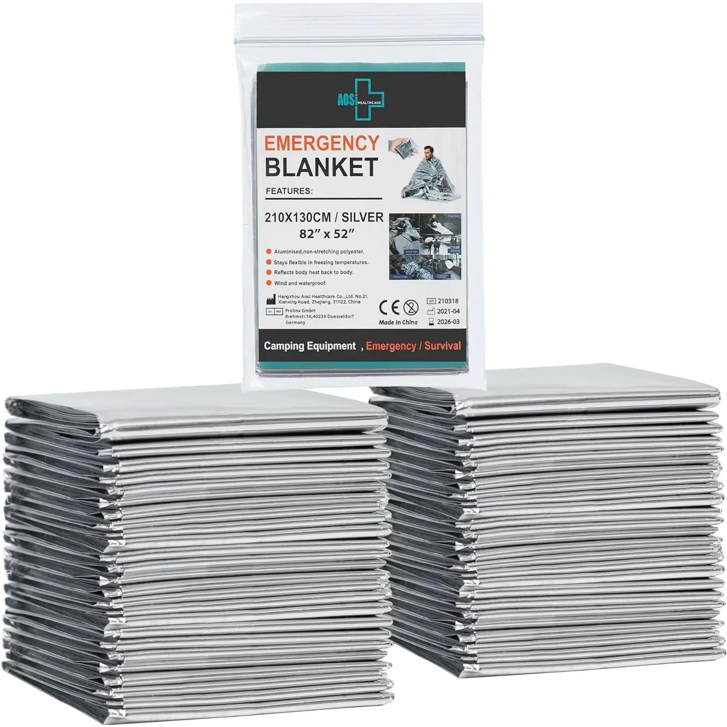 Blanket (12-Pack),  Foil Blanket–  for Outdoors, Hiking, , Marathons or