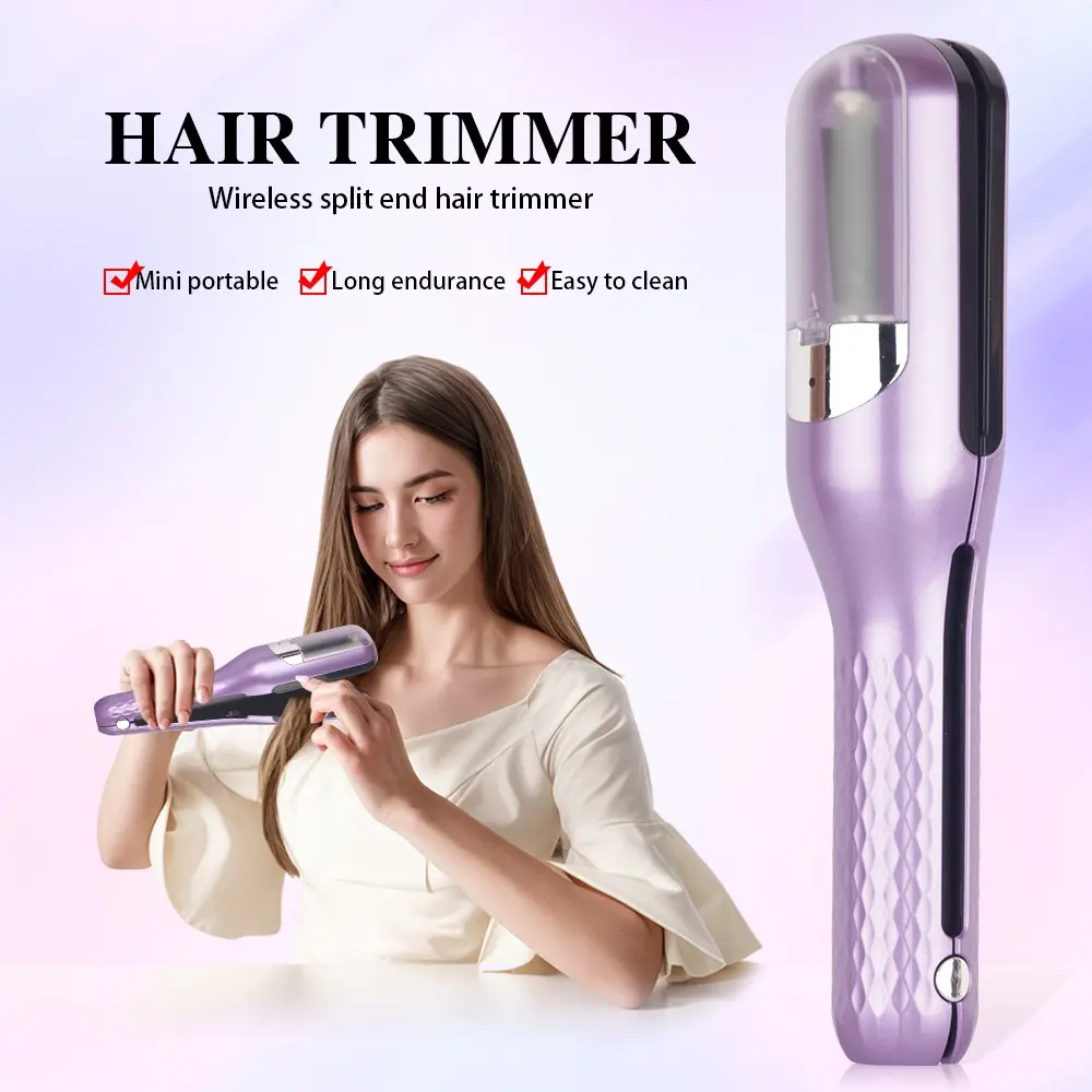 USB Rechargeable Hair End Trimmer, Wireless Type-C Hair Clipper, Portable Split Ends Cutter, Multi-Color Gift Idea, Quick & Easy Use