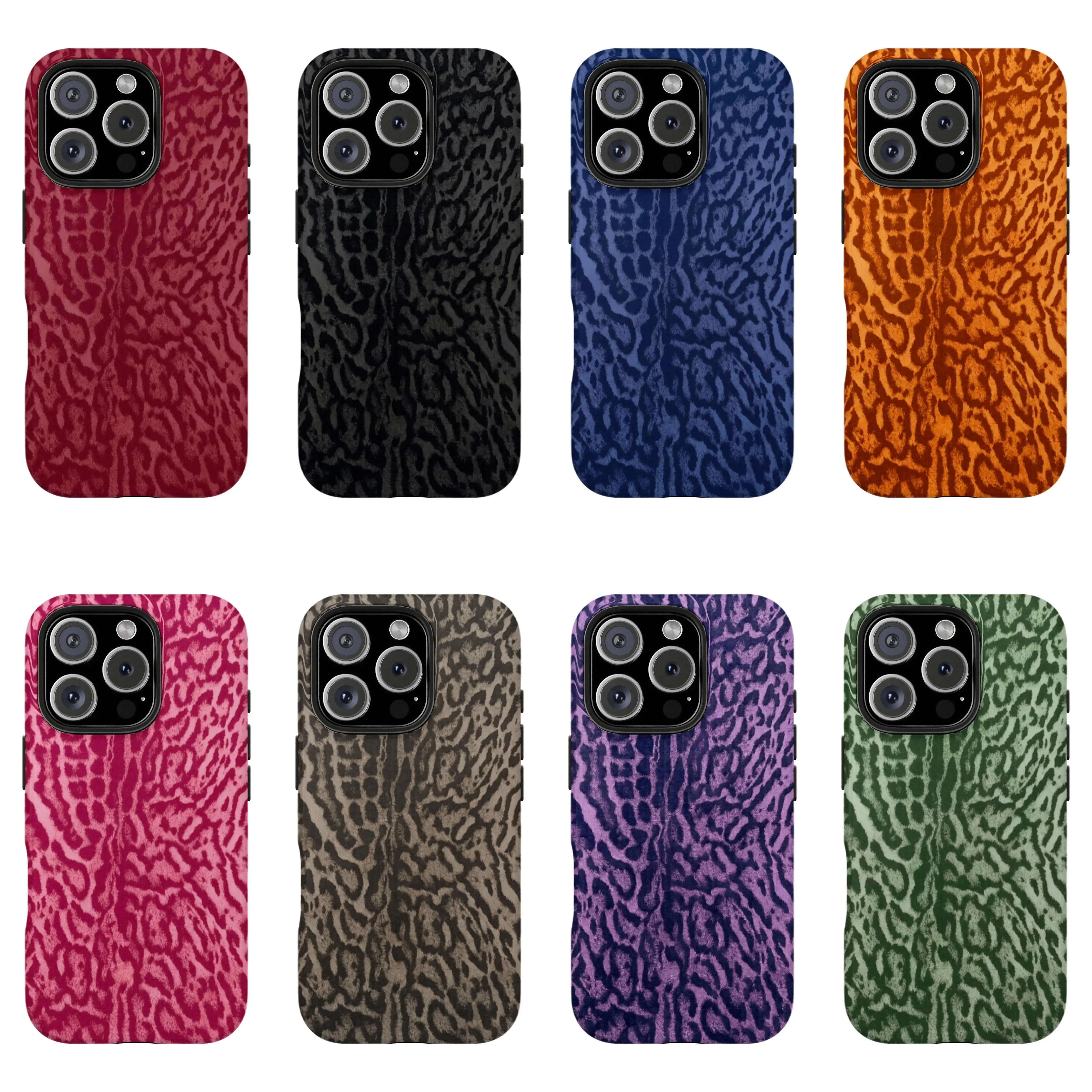 8 Style Of Leopard Print Tough Phone Case, Stylish Protective Cover Hard Case Tough 2-piece Phone Case Suitable for iPhone 17-11 Pro Max/Plus and  Samsung Galaxy S23-25