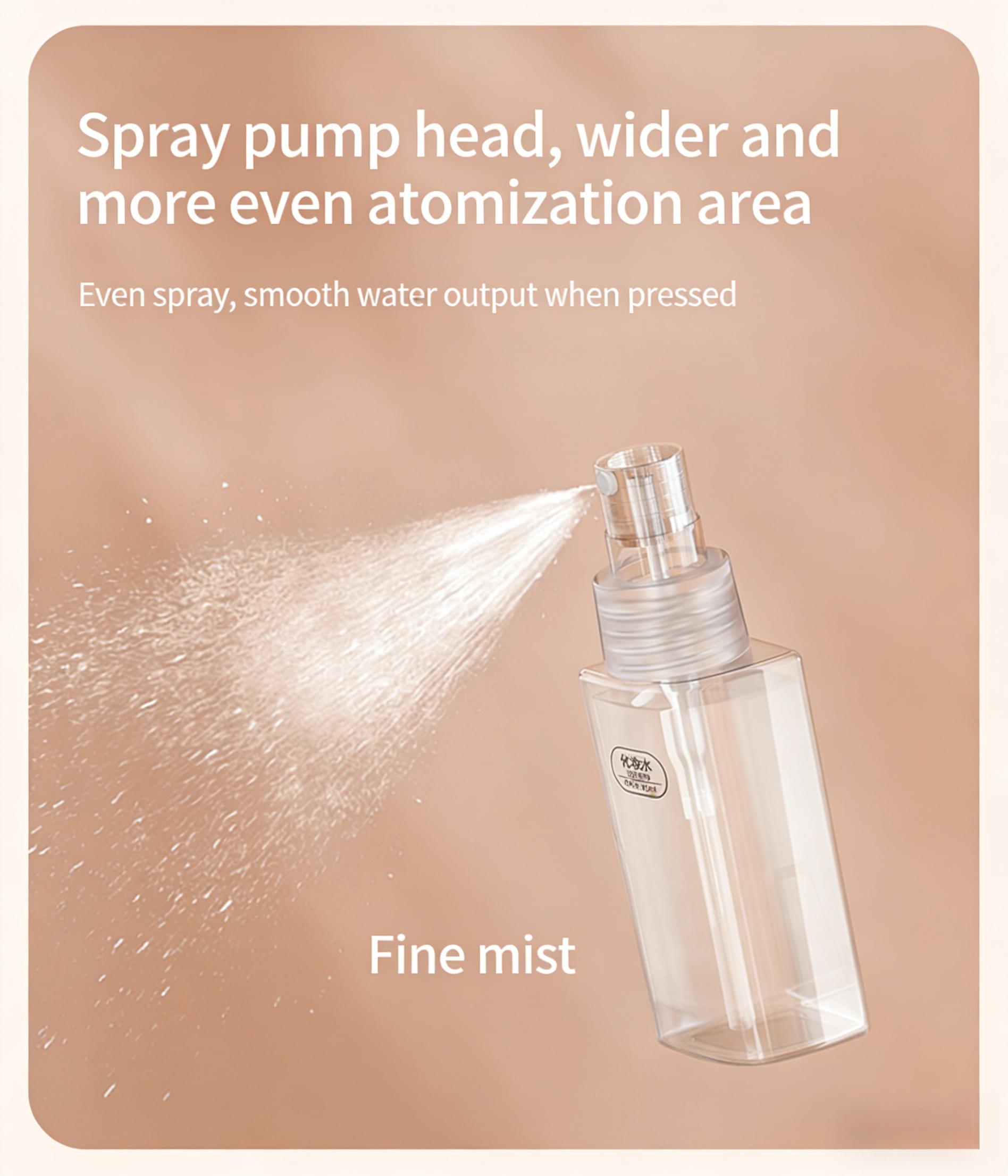 4-in-1 Travel Dispenser Bottle for Toiletries, Portable Cosmetic Shampoo Lotion Container, Lightweight Refillable Pump Bottle, Easy Press Smooth Flow, Luxury Travel Essentials