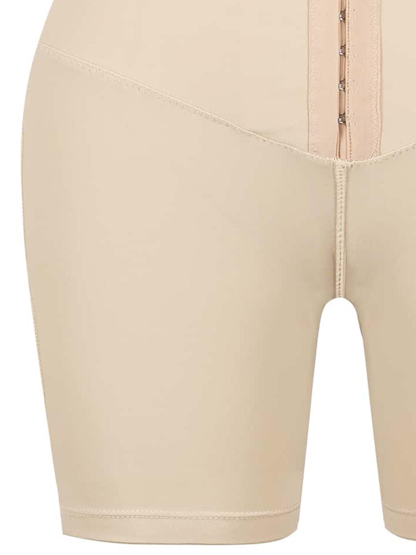 Women's Solid Adjustable Hook and Eye Closure Shapewear Shorts, Casual Breathable High Waist Shaper for Tummy Control, Women's Shapewear, Womenswear, Lady Clothing Women's Solid Adjustable Hook and Eye Closure Shapewear Shorts, Casual Breathable High Waist Shaper for Tummy Control, Women's Shapewear, Womenswear, Lady Clothing