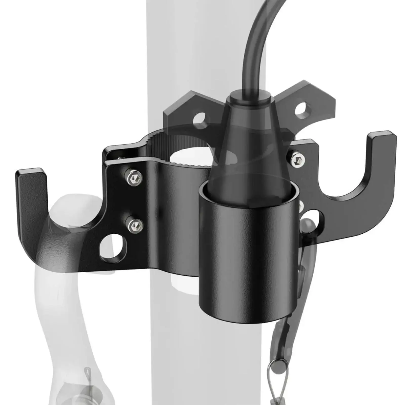 Aluminum RV Towing Chain Organizer & 7-Way Plug Holder  Tow Hitch Mount Installation  | RV Camper Accessories