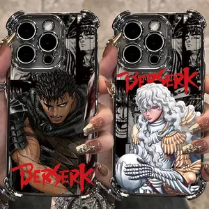 HOT New Anime Berserk Guts Plating Phone Case, Colorful Personalized Phone Accessory with Protection for iPhone 17 Air,16,15,14,13,12,11 Pro Max Plus & Samsung S26,S25,S24,S23,S22 Plus Ultra