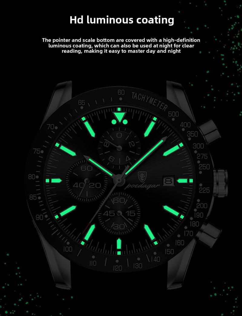 Luxury Men's Quartz Watch – Multifunctional Steel Strap with Countdown, Chronograph & Small Three-Hand Trendy All-match & Exquisite Watch for BirthdayGift with Box Modern Fashionable Wristwatch Luxury Men's Quartz Watch – Multifunctional Steel Strap with Countdown, Chronograph & Small Three-Hand Trendy All-match & Exquisite Watch for BirthdayGift with Box Modern Fashionable Wristwatch