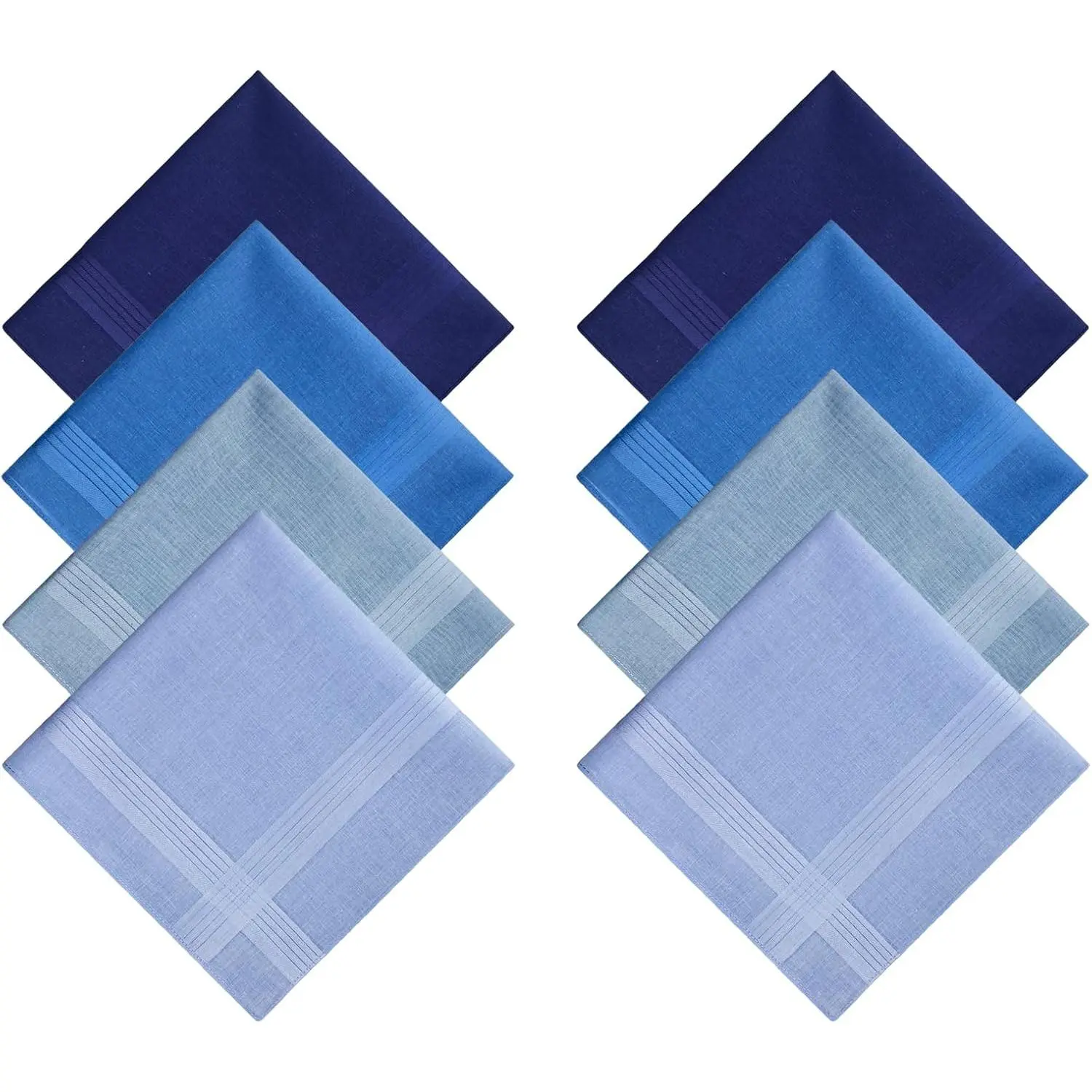 8 Pack Men's Handkerchiefs Cotton Handkerchiefs for Men 16 inch Large Mens Pocket Square Hankies Gents Hankerchieves for Men Women