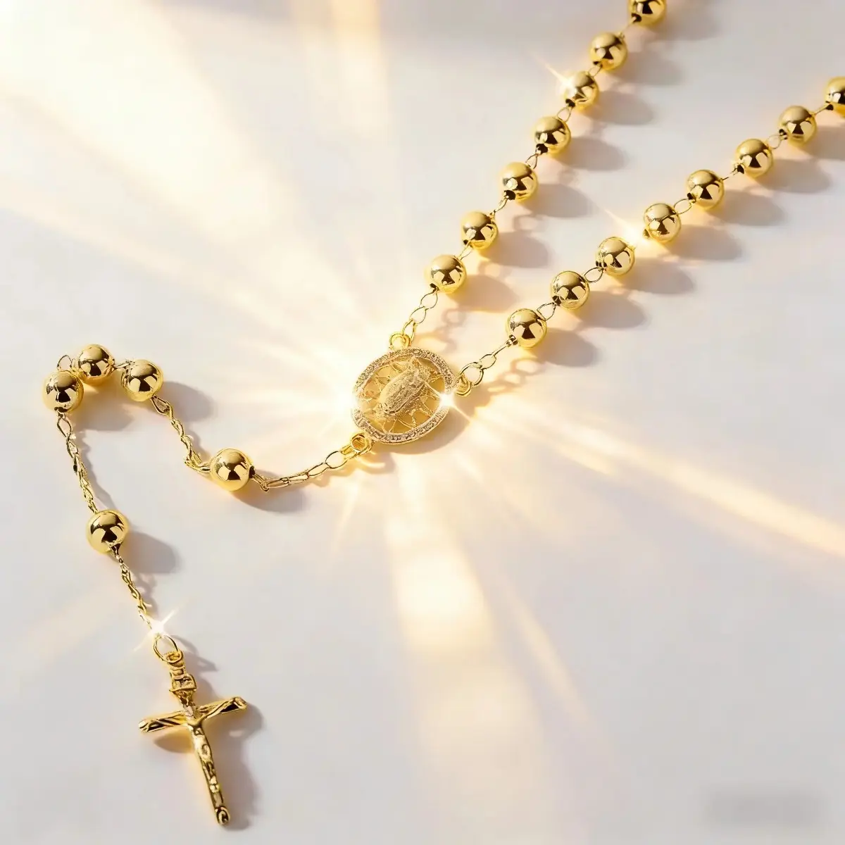 Virgin Guadalupe Necklace & Cross Necklace – Hollow Silhouette Pendant & Sacred Prayer Motif, Viral TikTok Faith Aesthetic & Sacred Core Trend, Lightweight Intricate Detailing Accessory for Holiday Gift, Religious Celebration, Daily Faith Wear & Spiritual