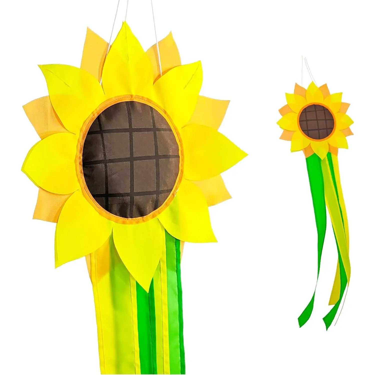Sunflower Windsock for Outside 42-Inch | Durable Outdoor Decorative Hanging Spring Wind Sock Flag| Yard, Garden, Patio, Deck