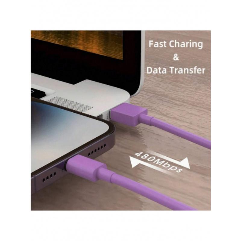 1m/2m/3m Extra Long Charger Cable for Apple. Available in multiple colors, supporting fast charging and high-speed data sync for Apple devices. USB-C to Lightning Cable, compatible with Apple 14/13/12/11 Pro Max/Mini/XS MAX/XR/XS/X/8/7/6s/SE, iPad.