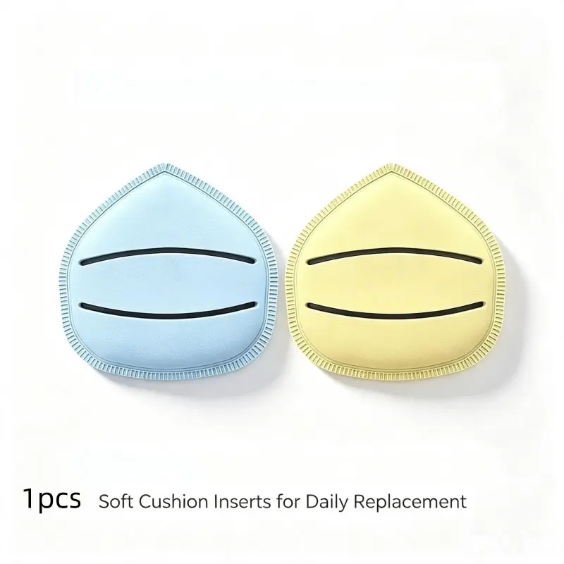 Silicone Replacement Pads, Soft Flexible Cushion Inserts, Curved Grooves, Stitched Edge, Daily Replacement for Personal Care