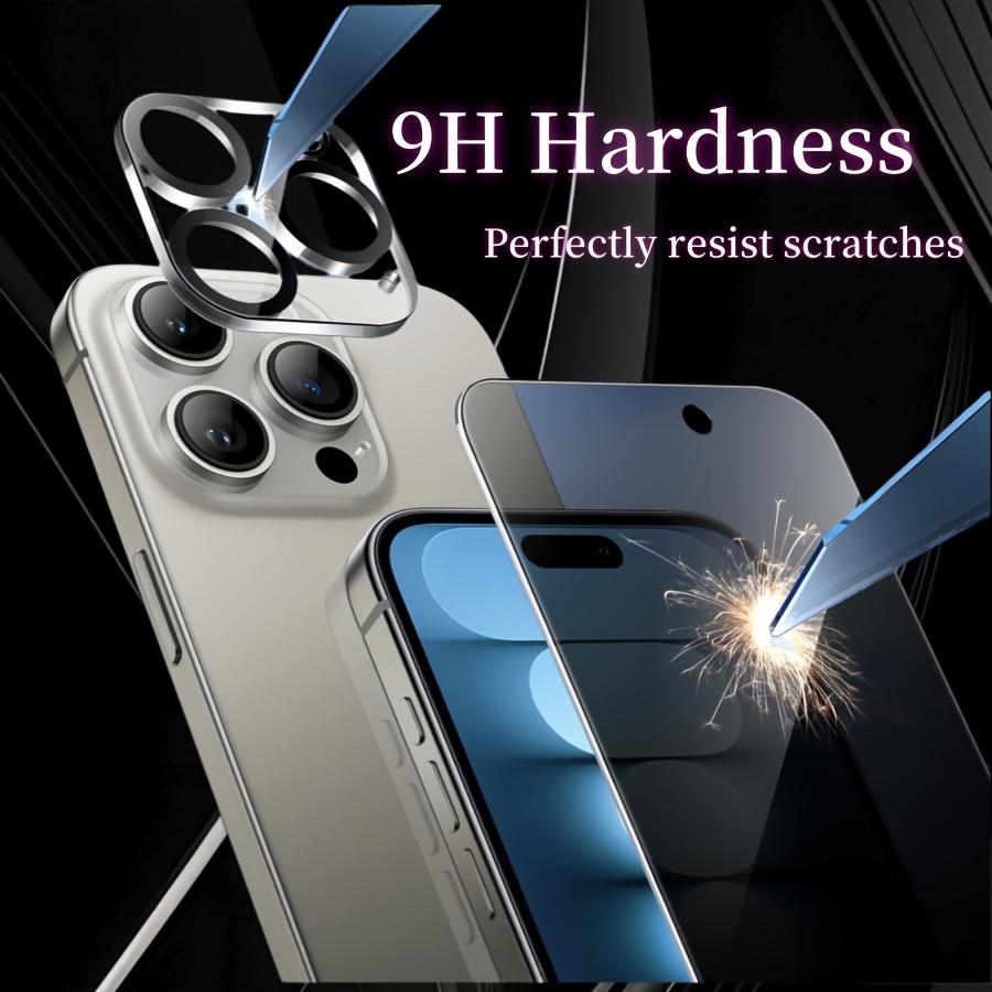 2+2pcs Matte Privacy Screen Protectors with Camera Lens Protectors for iPhone series, Tempered Glass Anti-Spy, Protective, 9H Hardness Anti-Scratch, Compatible with iphone 17/16/15/14/13/12/11 air Plus pro max Series Accessories Protection