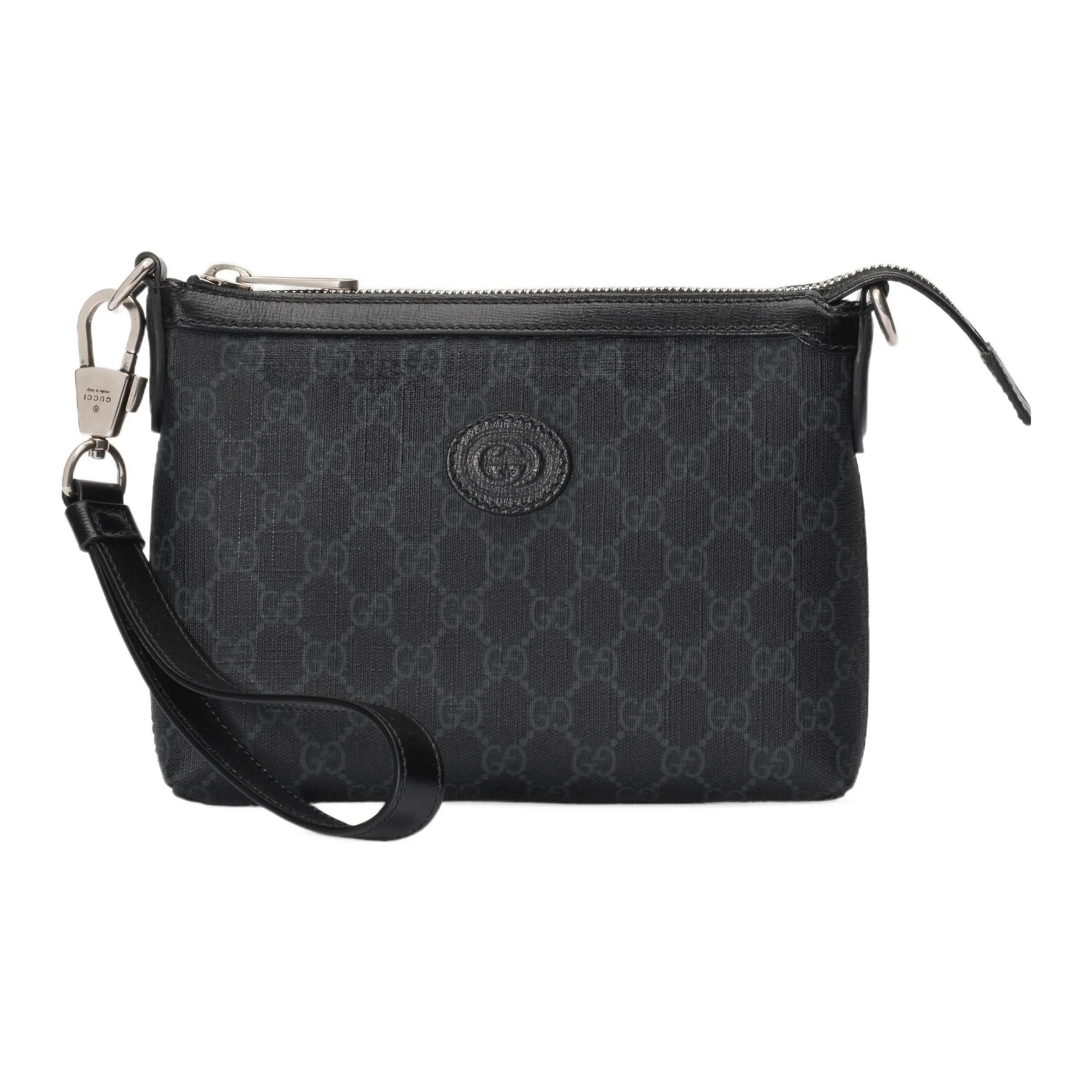 Gucci Detachable Adjustable Strap Zipper Crossbody Bag for Men – Canvas and Leather, Black