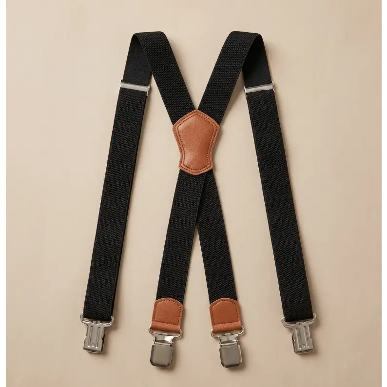 1.48" Wide Hidden Suspenders – Men's Invisible Shirt Stay Straps Keep Pants Secure Without a Belt