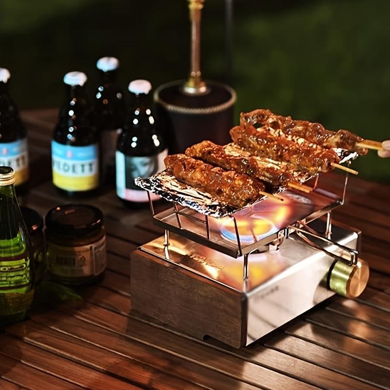 1pc Stainless Steel Collapsible Portable Camping Stove Toaster, Easy to Store – Great for Hiking, Picnics, And Outdoor Use