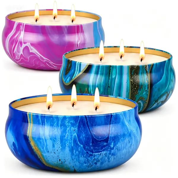 Outdoor Citronella Candles Large 55oz, Soy Wax Tin Candles with 3 Wicks, Up to 270 Hours Burning Scented Jar Candle for Patio, Lemongrass Candle Bulk for Outside Garden Balcony Camping BBQ