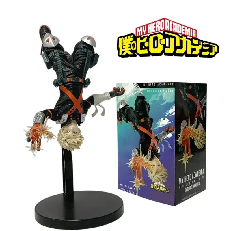 22cm My Hero Academia Anime Peripheral Hero Bakugou Katsuki Action Figures PVC Model Decor Collectible Statue Toy Christmas Gift