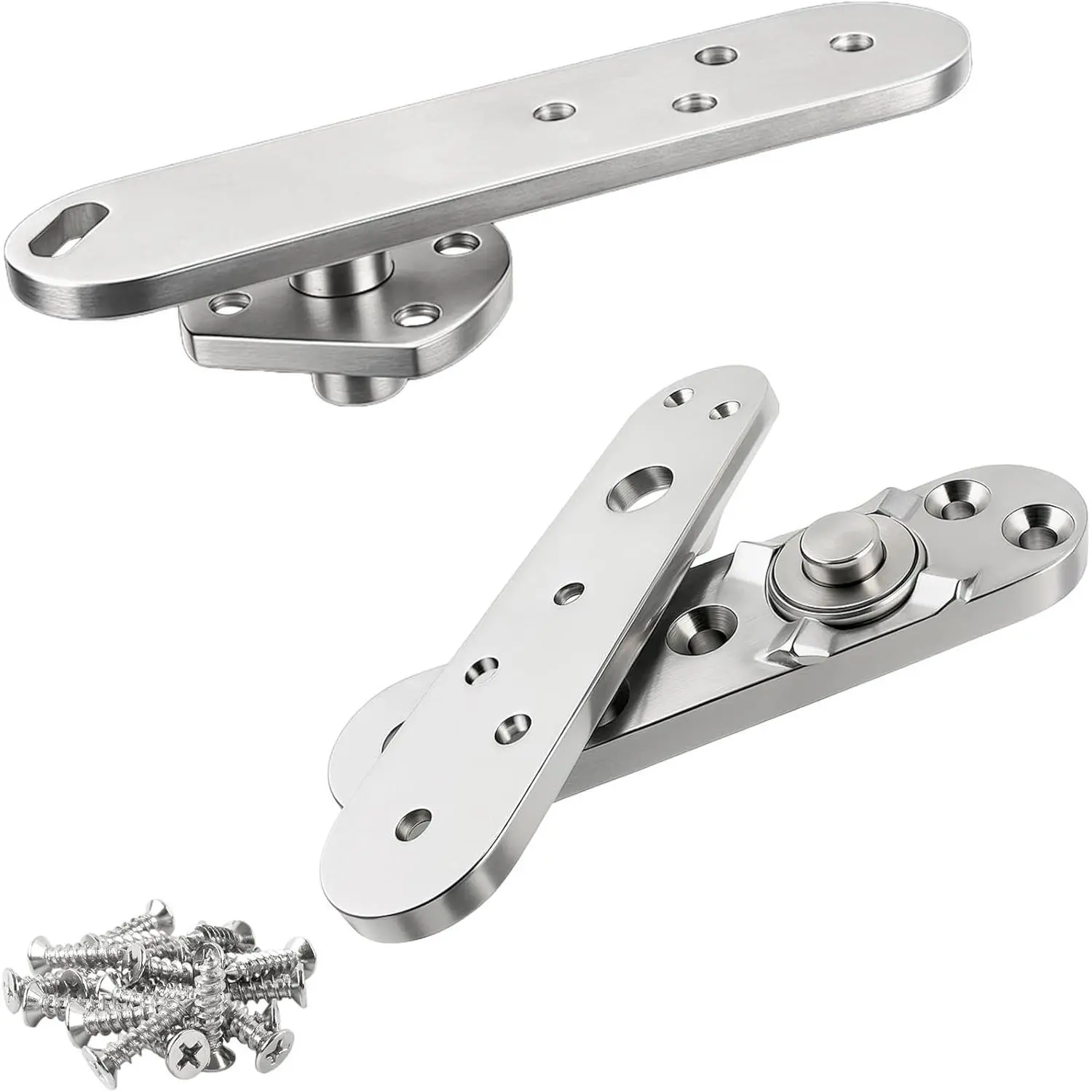 Heavy Duty Pivot Hinge Hold Open Hidden Door Hinge - 1100 Lbs Load, Locking 90 Degrees, 304 Stainless Steel, Concealed for Secret Doors, Bookshelf Doors and Bookcase Door 4213