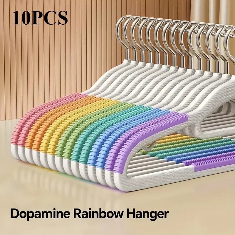 10/20/30Pcs Durable Plastic Hangers, Non-slip Anti-shoulder Mark Clothes Hangers, Thickened Double Position Garment Racks With Shoulder Protection, Suitable For Wet Dry Clothes Home Wardrobe Festival Daily Use