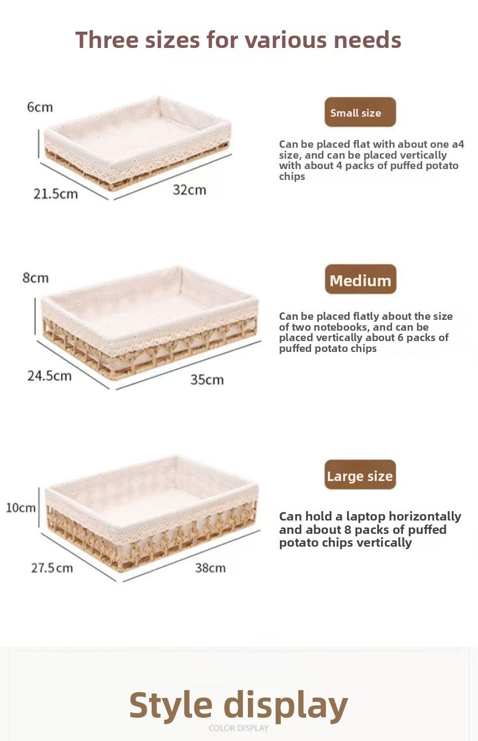 Jewelry storage, stall display, desktop storage box, storage basket, toy and key organizer, living room storage basket