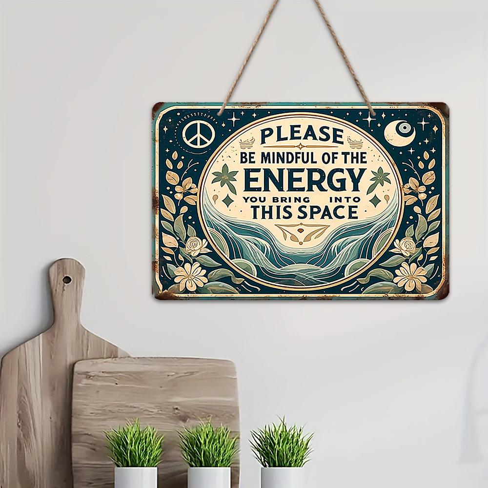 Nordic Style Wooden Hanging Sign, Inspirational Wall Decor for Kids Room & Yoga Space