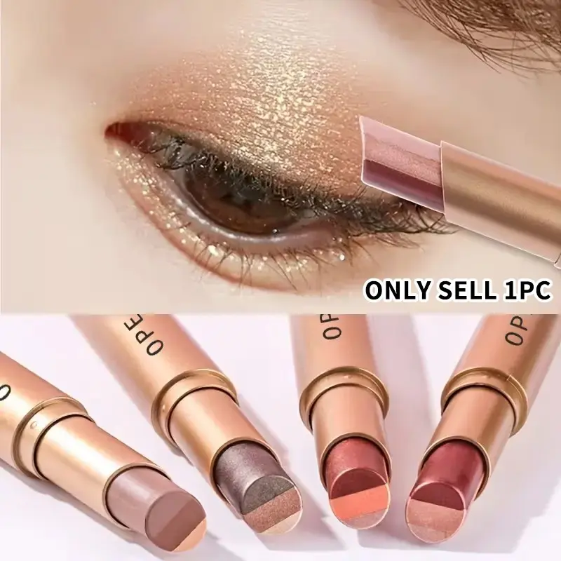 3-Shade Gradient Ombre Eyeshadow Stick Travel Cream Shadow Everyday Neutral Eyeshadow Quick Makeup Item Silky Cream Shimmer All Day Wear No Fallout Travel-Friendly Office-Friendly For Office Workers Daily