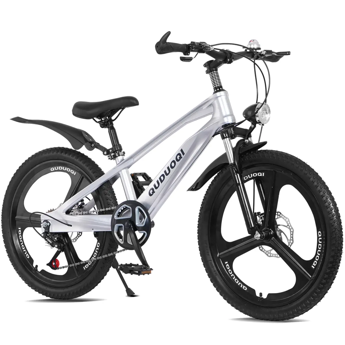 FKZNPJ 20 Inch Kids Mountain Bike, 7-Speed Youth Bicycle with Magnesium Alloy Frame & One-Piece Wheels, Lightweight Kids Bike for Boys and Girls Ages 8–12