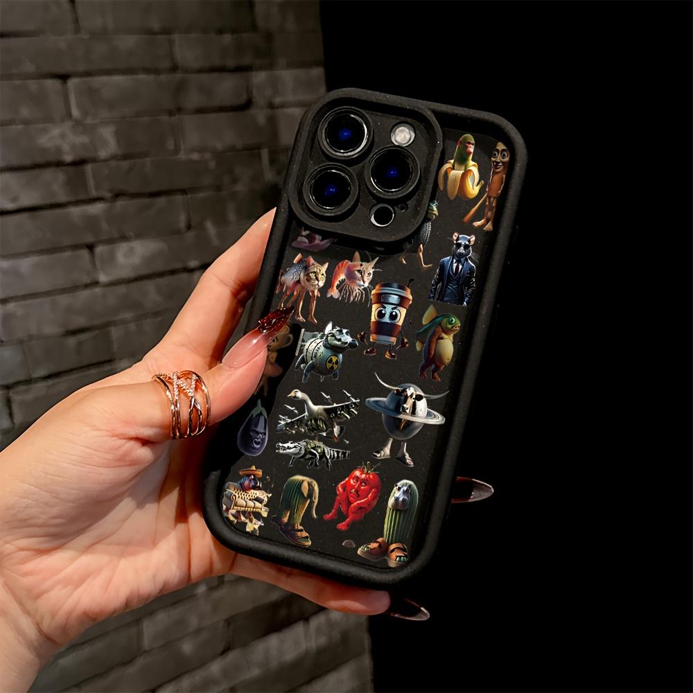 Phone Case: Fun Popular Quirky Animal Creative Personality Phone Case for iPhone 17 E Air Pro ProMax iPhone16 15 14 Plus 13 12 Mini 11 X XS XR Shockproof Soft TPU Back Cover
