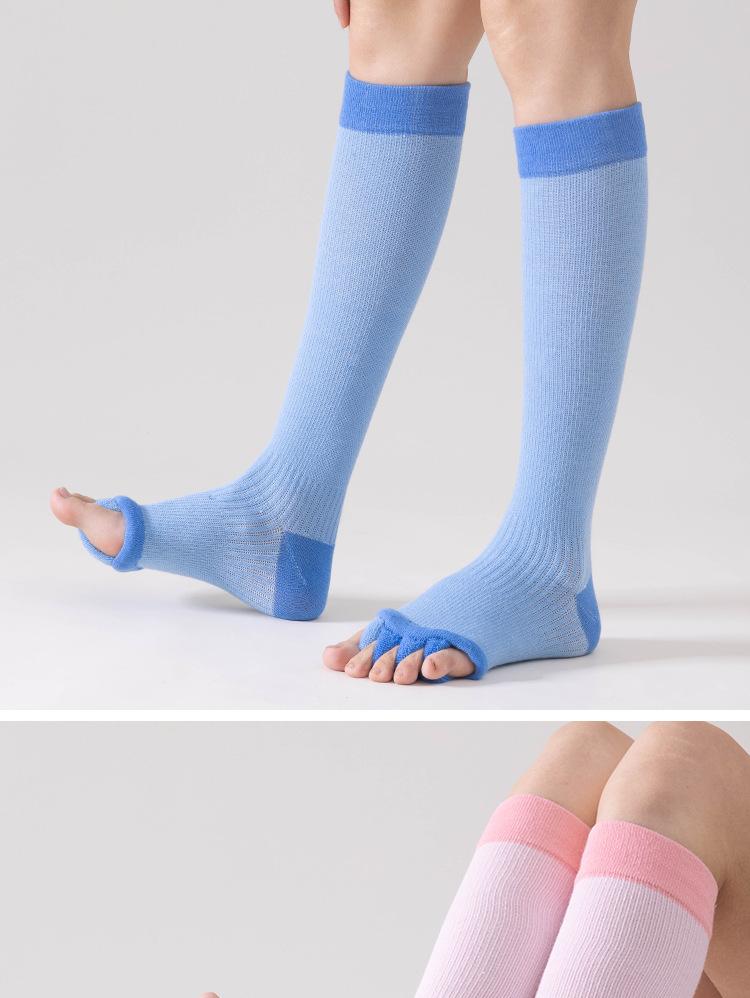 Toe-Separating Yoga Socks - Non-Slip Athletic Socks for Women,#Workout Socks, Pilates Socks & Gym Fitness Socks,Long pressure split-toe socks, anti-slip calf socks Toe-Separating Yoga Socks - Non-Slip Athletic Socks for Women,#Workout Socks, Pilates Socks & Gym Fitness Socks,Long pressure split-toe socks, anti-slip calf socks