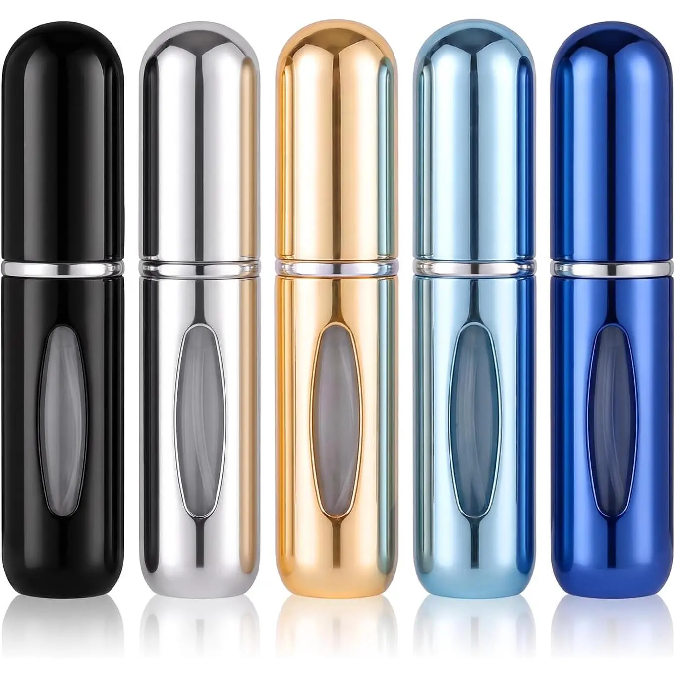 Travel Refillable Perfume Atomizer Bottles,5ml Mini Portable Spray Bottles for Travel Accessories,Multicolor Perfume Containers (5, 5 colors)