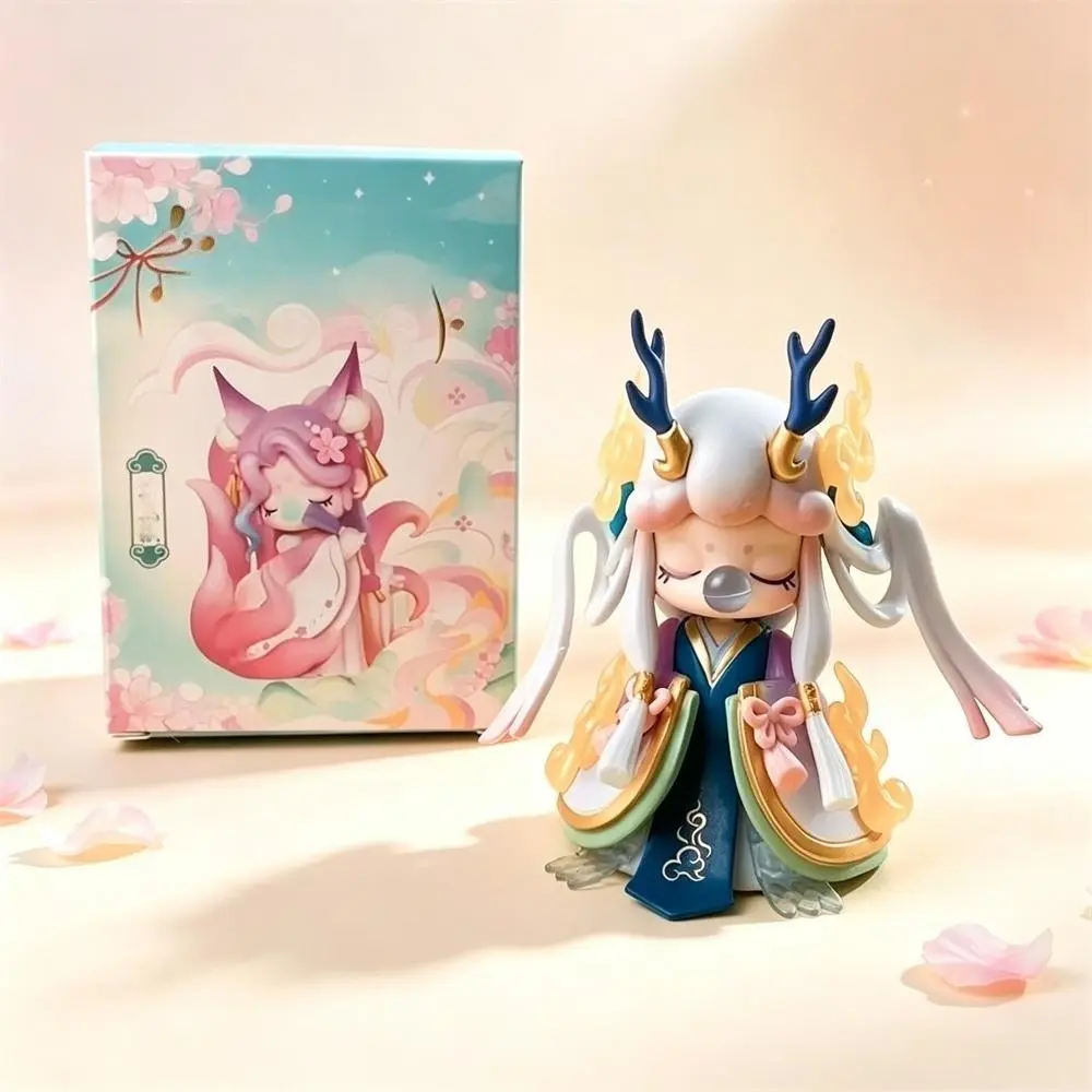 1pc Eastern Lucky Series Blind Box Figurine, Cute Design, Elegant Costume, Fashion Desktop Decor, Ideal Gift for Holidays