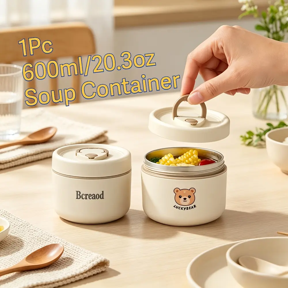Stainless Steel Lunch Box, Portable Bento Lunch Box, Microwave Safe Soup Bowl, Stackable Food Container for Adults, Office Kitchen Travel Workers