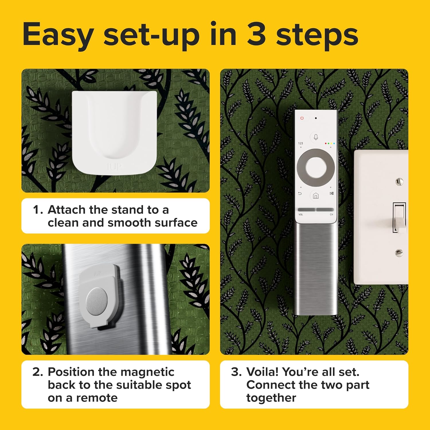 Magnetic Remote Control Holder, 1/2/4/6 Counts Wall Mounted Remote Control Storage Hook, Punch Free Self Adhesive Hook for Home Office Dormitory