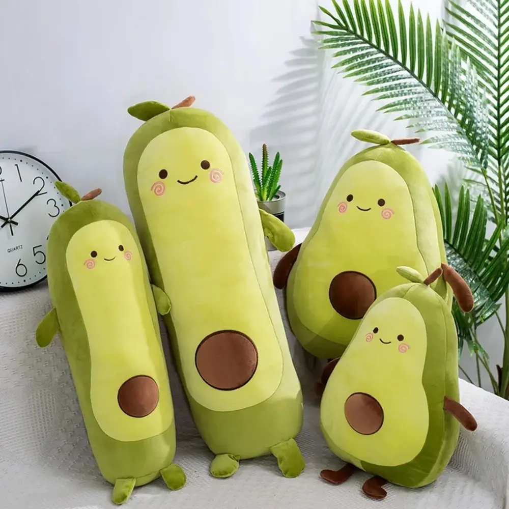 Giant Green Avocado Plush Toy Soft Stuffed Fruit Doll Big Sleeping Pillow Cute Room Decor Birthday Gift for Girls