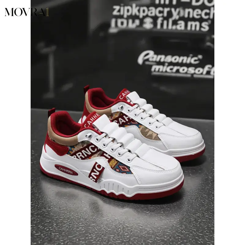 MOVRA1 New Men's Shoes, Trendy Versatile Lightweight Casual Trainer Sneakers, Men's Board Shoes, Low Top, Comfortable & Stylish Design, Lace Up Trainers