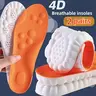 4pcs/2 Pairs 4D Sneaker Insoles, Cloud Soft Insoles, Soft High-Elasticity Shoe Pads with Arch Support, Breathable Deodorizing Shock-Absorbing Cushions, Suitable for Running, Training, and Daily Wear
