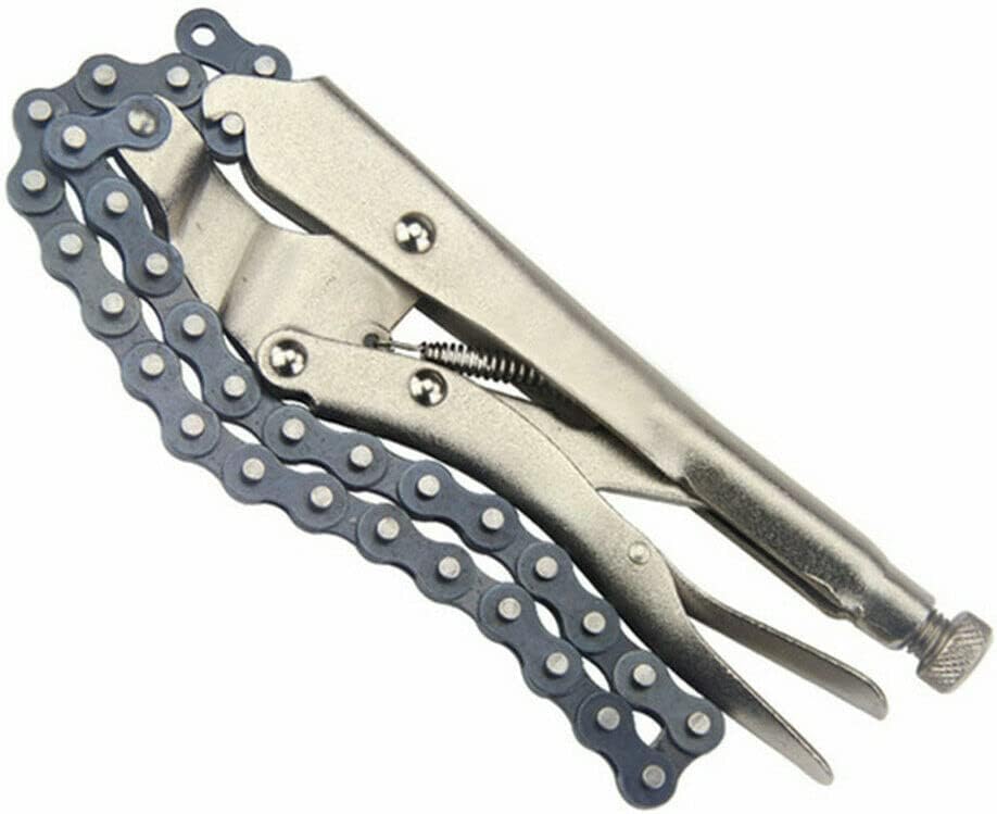 Locking Chain Clamp W/ 19" Chain Plier Locking Grip Wrench Oil Filter Pipe Vise