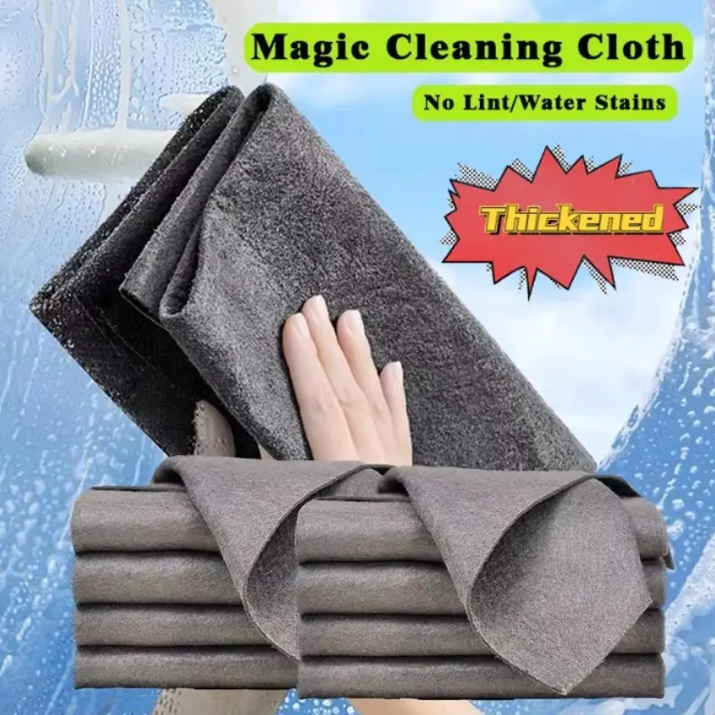 40pcs Thickened Magic Cleaning Cloth, No Watermark Glass Wiping Cloth, Reusable Microfiber Glass Clean Towel, Lint-Free Cleaning Rags for Kitchen Car