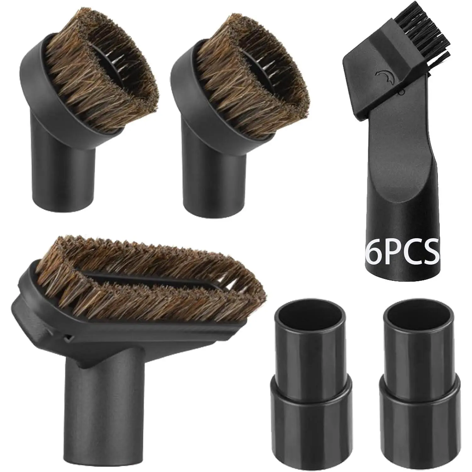 Round Soft Horse Hair Vacuum Brush Attachment For  Vacuum Brush Attachment, Vacuum Attachments & Brushes, For Multiple Household Vacuums Cleaners(/8'' Vacuums Dusting Brushs)