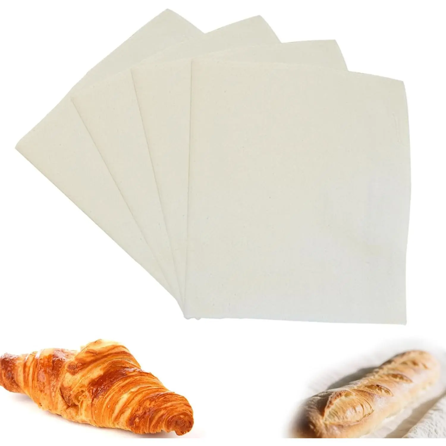 Bread Cloth for Rising - Breathable  Towel for Bread Making - Unbleached Baking Towels - Bread Basket Cloth Napkin - 28" ( - 4 Pack)