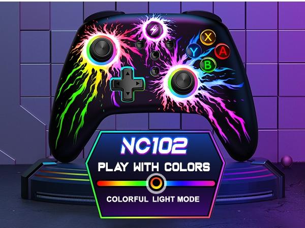 ESYWEN Wireless Switch Controller for Nintendo Switch Controller/Lite/OLED, LED Wired PC Game Joysticks-Wireless iOS/Android Remote, Nintendo Game Accessories Gamepads & Standard Controllers