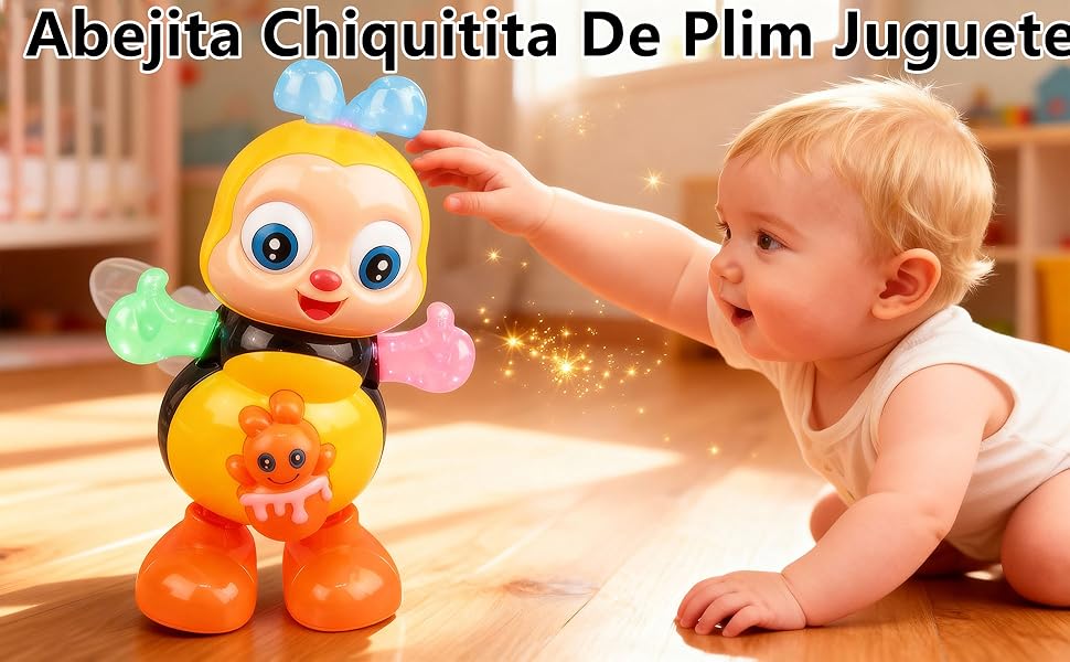 Dancing Bee Toy with Music & LED Lights – Dancing Bee Toy with Sounds and Lights for Children, Preschool Sensory Learning Toy for Toddlers