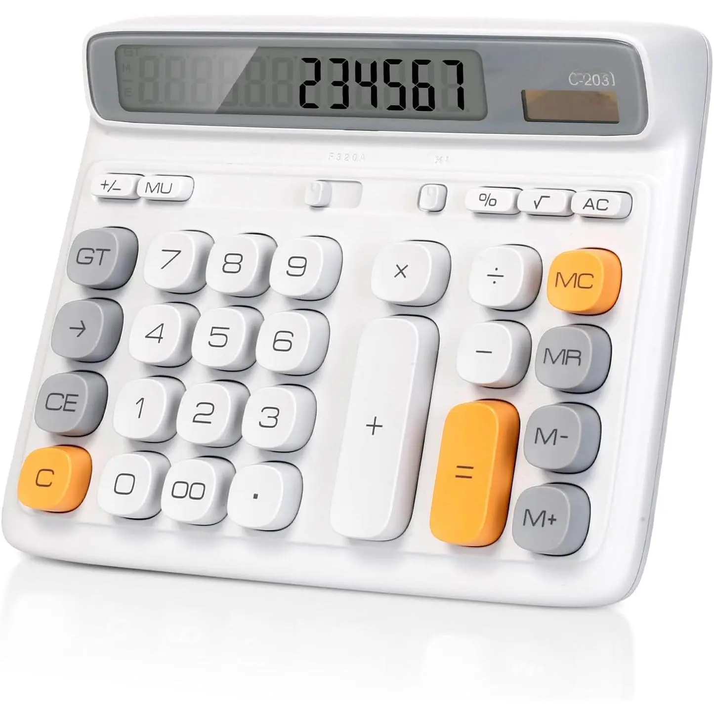 Desk Calculator with 12 Digits Large LCD Display, Solar   Power, Large    Calculator for  Office School