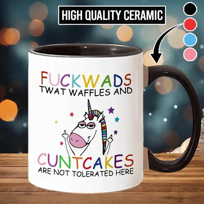 Funny Unicorn Ceramic Mug With Slogan, Novelty Humor Coffee Cup Gift