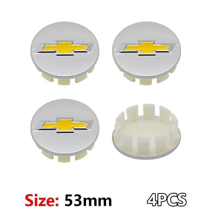 4pcs 53mm 59mm 84mm Chevrolet logo car emblem Wheel Center Hub Cap auto Rim refit dust-proof badge covers styling accessories