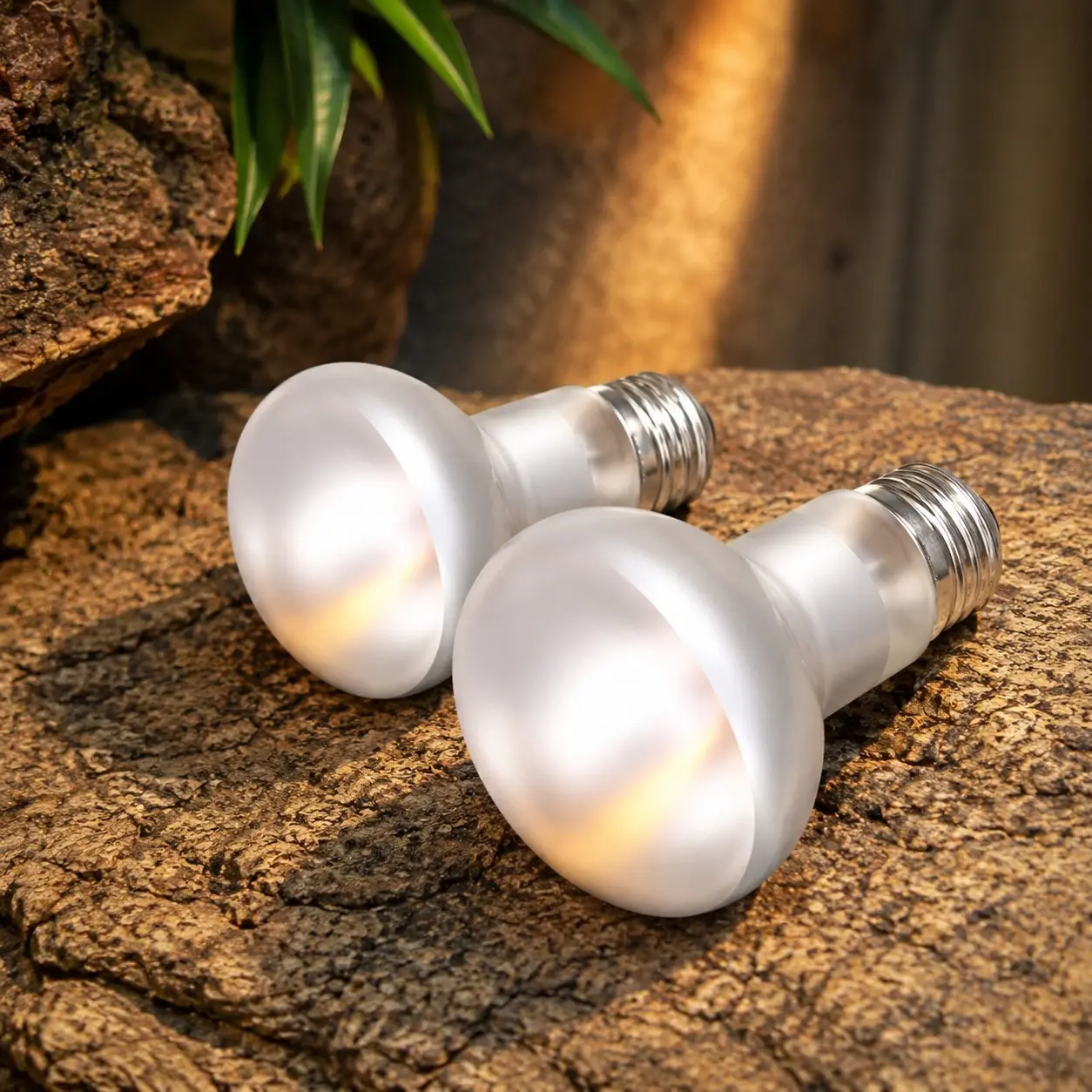 Reptile Heat Bulb Lamp, 2-Pack 100W Daylight Basking Spot for Bearded Dragon, Turtle, Lizard, Gecko - UVA Basking LightGift