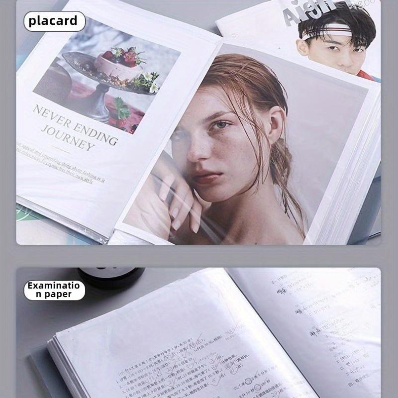 High-Quality A4 Document Folder with 60 Pages, Durable Waterproof PP Material, Multi-Pocket Design for Home Office and School Organization