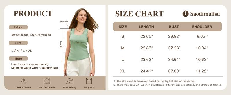 Saodimallsu Womens Ribbed Knit Tank Top Summer Sleeveless Square Neck Casual Basic Slimming Sweater Vest Tops