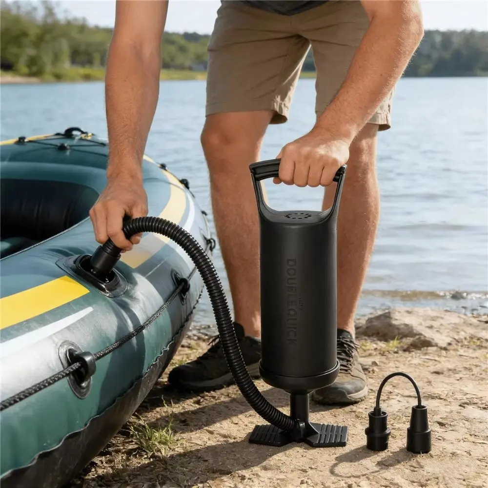 Quick Hand Air Pump, Portable Manual Inflator, Lightweight Handheld Air Pump for Inflatables, Pool Floats, Balloons, Air Beds, Inflating Bed, Camping Supplies