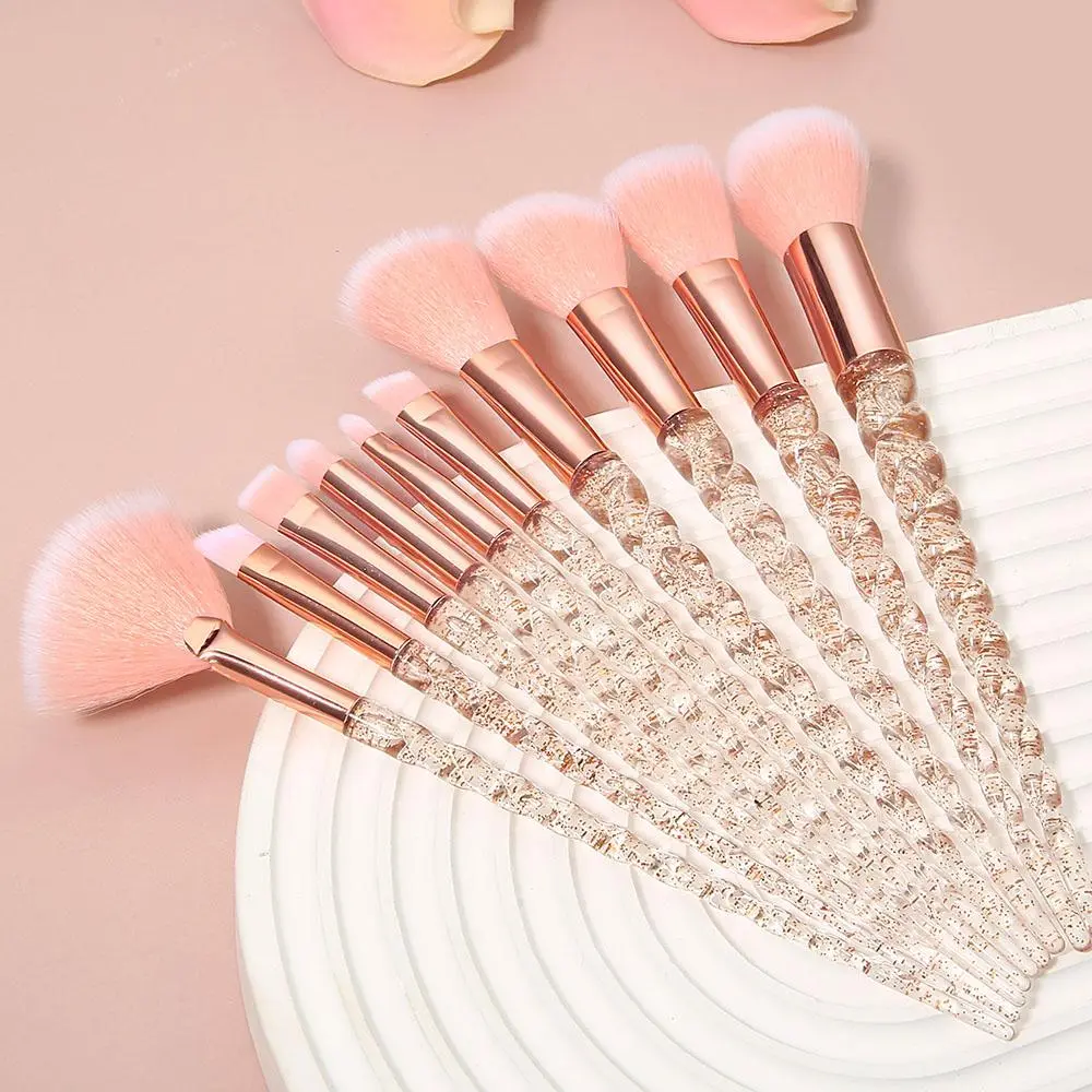 Portable Makeup Brush Set, Brush Combo, 10pcs/set Lightweight Face Makeup Brushes with Soft Bristles, Professional Makeup Tools for Women